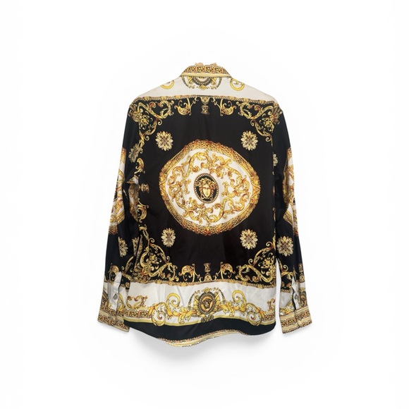 Versace Black and Gold Baroque Blouse - Picture 3 of 6